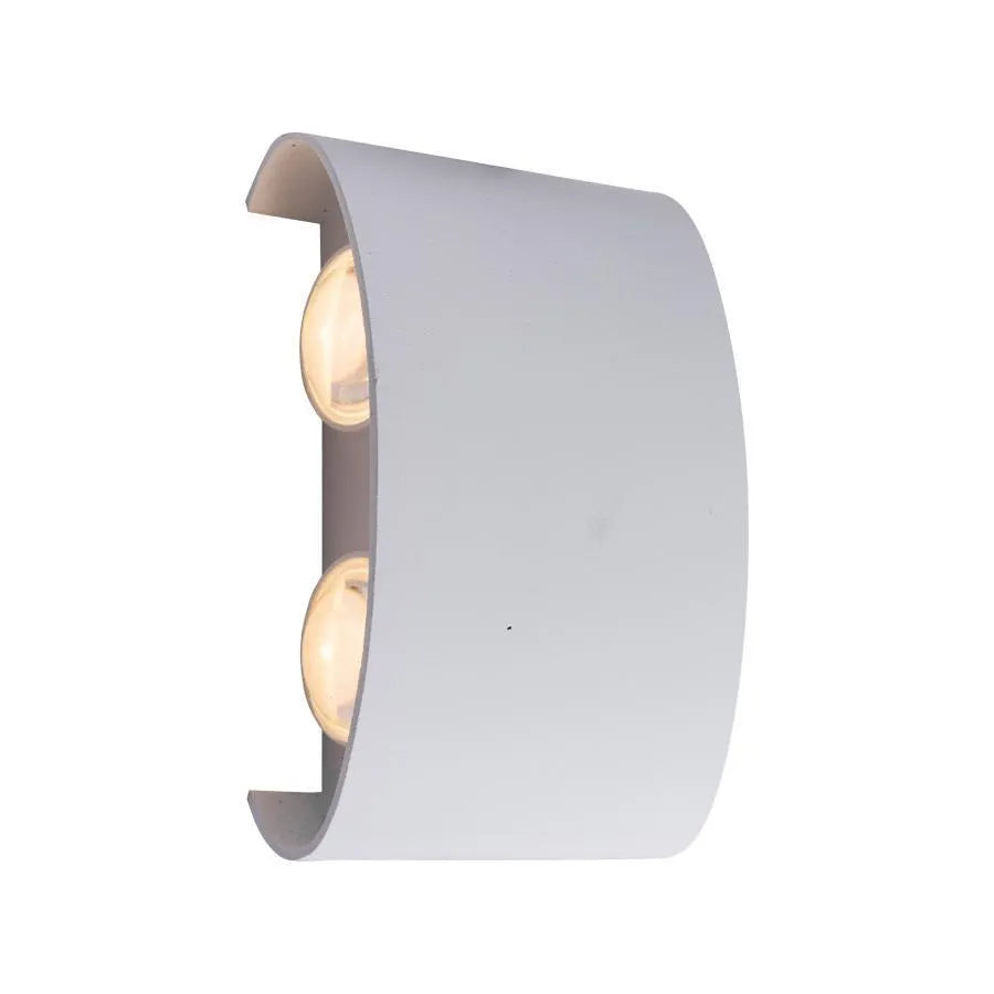 Fantas Lampada da Parete a LED per Interni ed Esterni, 4 Sorgenti x 1W, IP65, Metallizzato, Bianco, 3000K Lampada da Parete per Esterno Titolo predefinito Alessandro Design