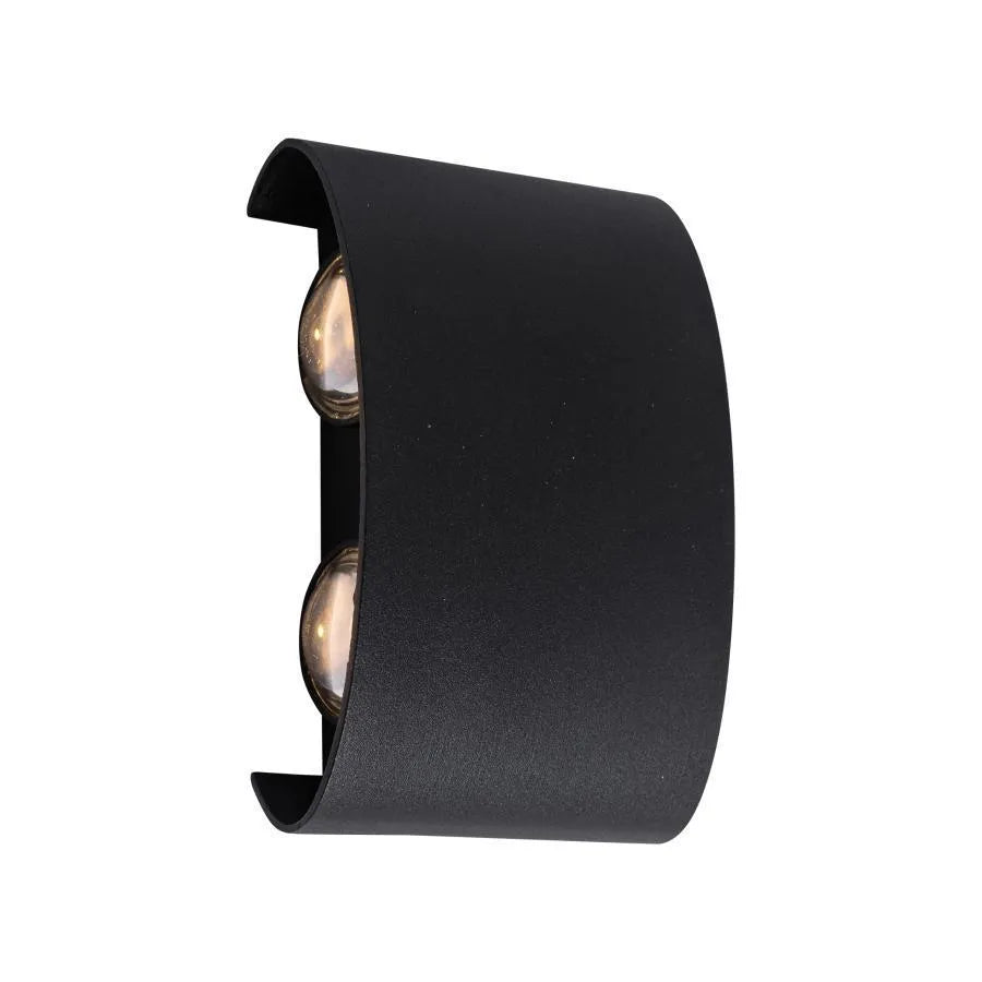 Fantas Lampada da Parete LED per Esterno e Interno, 4 Sorgenti x 1W, IP65, Metallizzato, Nero, 3000K Lampade da Parete per Esterno Titolo predefinito Alessandro Design