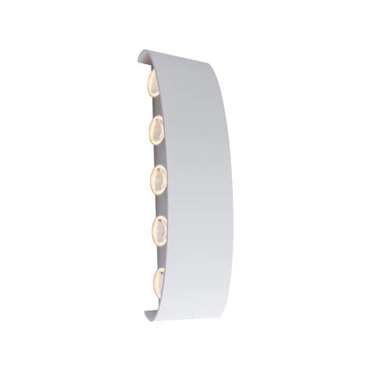 Fantas lampada da parete LED Interno/Esterno, 10 Sorgenti x 1W, IP65, Bianco, 3000K