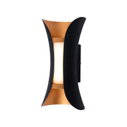 Lampada da parete per esterno Ucrus, 12W, Nero con oro, Lampada da parete per esterno 3000K Titolo predefinito Alessandro Design