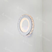 Borandis lampada da parete a LED 16W, Bianco con Cromo, Acrilico e Cristallo, Luce Fredda/Calda/Neutra Lampade da parete per interni Titolo predefinito Alessandro Design
