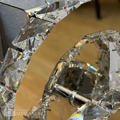 Lustra LED cu cristal JEFFERSON 32W, 2 Cercuri, lumina Rece/Calda/Neutra, Crom Lucios Lustre LED Cristal Default Title Alessandro Design