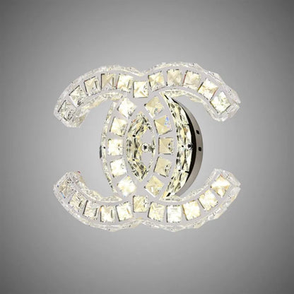 Lampada da parete a LED in cristallo YANIRA 28W, luce fredda/calda/neutra, cromo lucido LED cristallo Titolo predefinito Alessandro Design