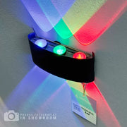 Aplica LED Fantas RGB Interior/Exterior, 6 Surse x 1W, IP65, Negru, 3000K