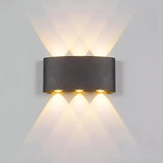 Fantas Lampada da Parete LED per Esterno e Interno, 6 Sorgenti x 1W, IP65, Metallizzato, Nero, 3000K Lampade da Parete per Esterno Titolo predefinito Alessandro Design