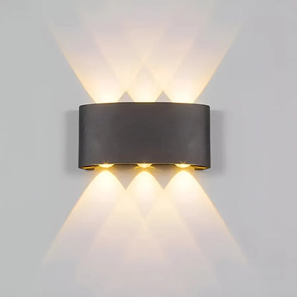 Fantas Lampada da Parete LED per Esterno e Interno, 6 Sorgenti x 1W, IP65, Metallizzato, Nero, 3000K Lampade da Parete per Esterno Titolo predefinito Alessandro Design