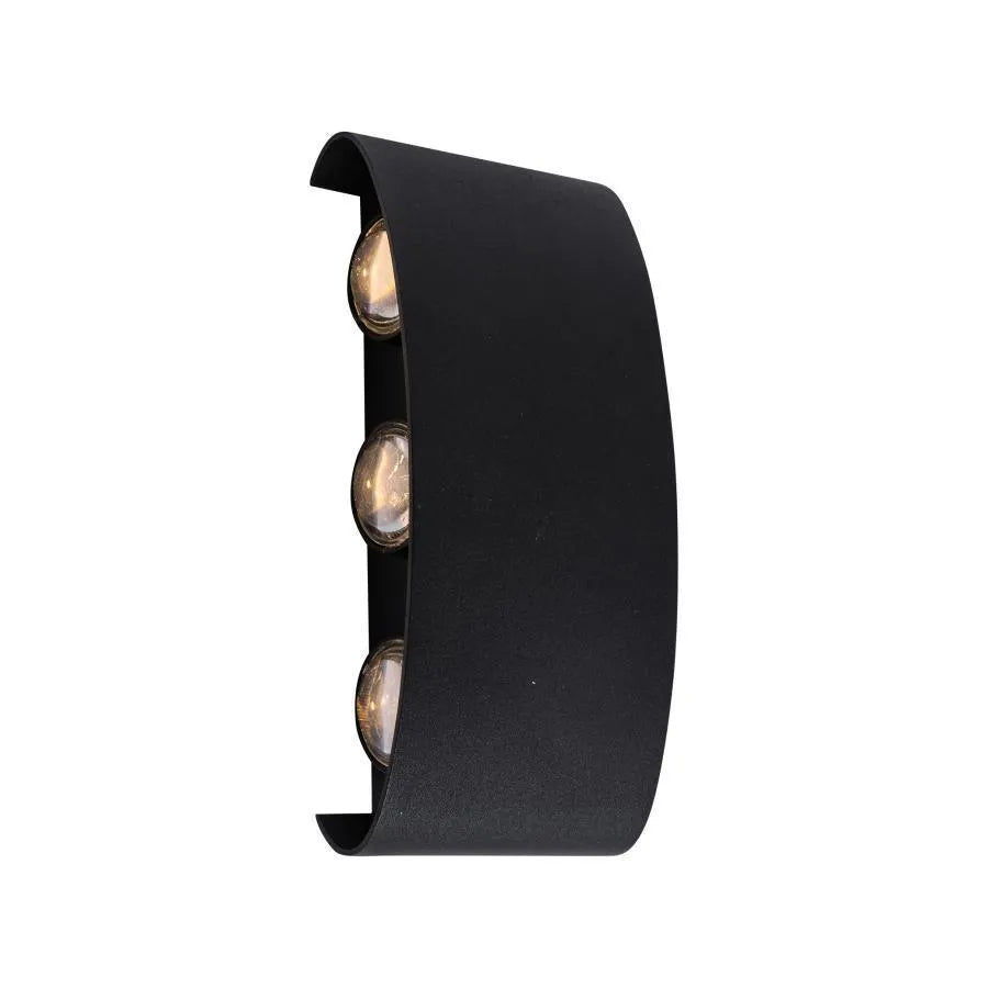 Fantas Lampada da Parete LED per Esterno e Interno, 6 Sorgenti x 1W, IP65, Metallizzato, Nero, 3000K Lampade da Parete per Esterno Titolo predefinito Alessandro Design