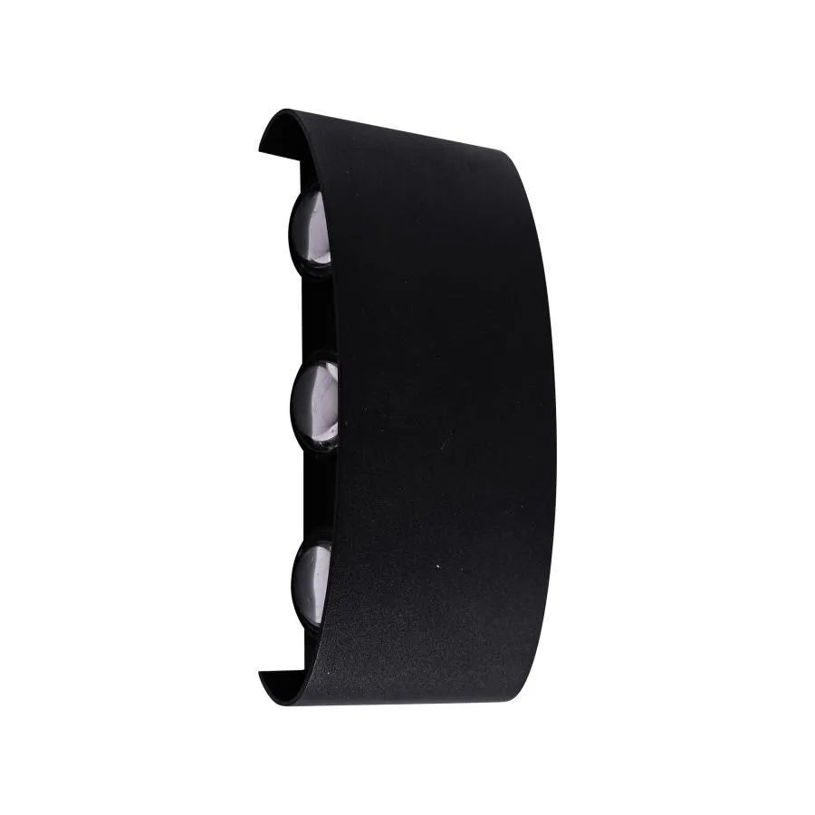 Fantas Lampada da Parete LED per Esterno e Interno, 6 Sorgenti x 1W, IP65, Metallizzato, Nero, 3000K Lampade da Parete per Esterno Titolo predefinito Alessandro Design