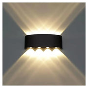 Fantas Lampada da Parete LED per Esterno e Interno, 8 Sorgenti x 1W, IP65, Metallizzato, Nero, 3000K Lampade da Parete per Esterno Titolo predefinito Alessandro Design