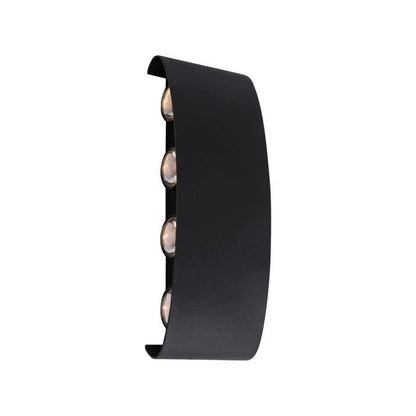 Fantas Lampada da Parete LED per Esterno e Interno, 8 Sorgenti x 1W, IP65, Metallizzato, Nero, 3000K Lampade da Parete per Esterno Titolo predefinito Alessandro Design