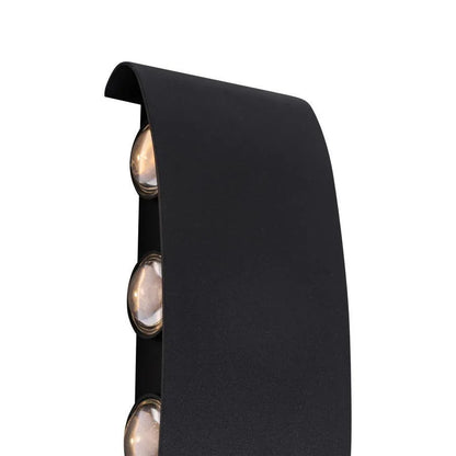 Fantas Lampada da Parete LED per Esterno e Interno, 8 Sorgenti x 1W, IP65, Metallizzato, Nero, 3000K Lampade da Parete per Esterno Titolo predefinito Alessandro Design