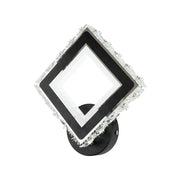 TERRANO Lampada da Parete a LED con Cristalli, Quadrata, 24W, Luce Fredda/Calda/Neutra, Lampada da Parete per Interni Nera e Acciaio Inossidabile Titolo predefinito Alessandro Design
