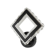 TERRANO Lampada da Parete a LED con Cristalli, Quadrata, 24W, Luce Fredda/Calda/Neutra, Lampada da Parete per Interni Nera e Acciaio Inossidabile Titolo predefinito Alessandro Design