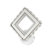 TERRANO Lampada da Parete a LED con Cristalli, Quadrata, 24W, Luce Fredda/Calda/Neutra, Lampada da Parete per Interni Bianca e Acciaio Inossidabile Titolo predefinito Alessandro Design