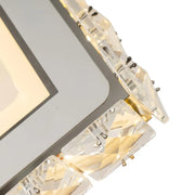 TERRANO Lampada da Parete a LED con Cristalli, Quadrata, 24W, Luce Fredda/Calda/Neutra, Lampada da Parete per Interni Bianca e Acciaio Inossidabile Titolo predefinito Alessandro Design