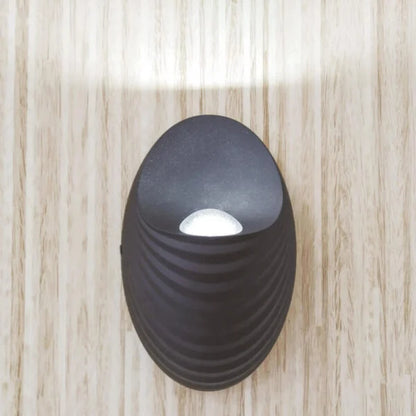 Lampada da parete a conchiglia per esterni, 5 W, 3000 K, Lampada da parete per esterni nera Titolo predefinito Alessandro Design
