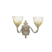 Lampada da parete rustica COTTAGE, 2xE27, Bianco, Metallo e Vetro Lampade da parete per interni Titolo predefinito Alessandro Design