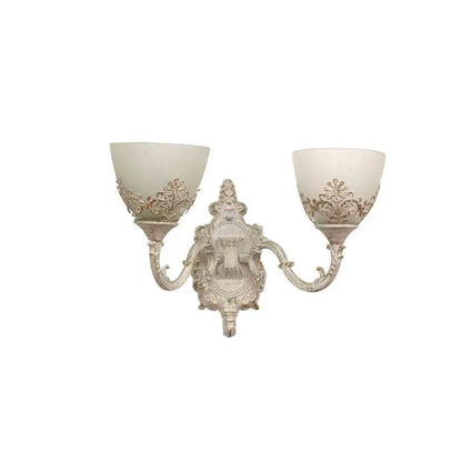 Lampada da parete rustica COTTAGE, 2xE27, Bianco, Metallo e Vetro Lampade da parete per interni Titolo predefinito Alessandro Design