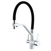 Rubinetto da cucina con 3 rubinetti Rubinetto flessibile Ottone sanitario Rubinetti da cucina bianchi - neri Titolo predefinito Alessandro Design