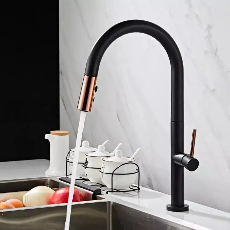 Rubinetto da cucina, Ottone sanitario, Nero, CF1035/B Rubinetti da cucina Titolo predefinito Alessandro Design