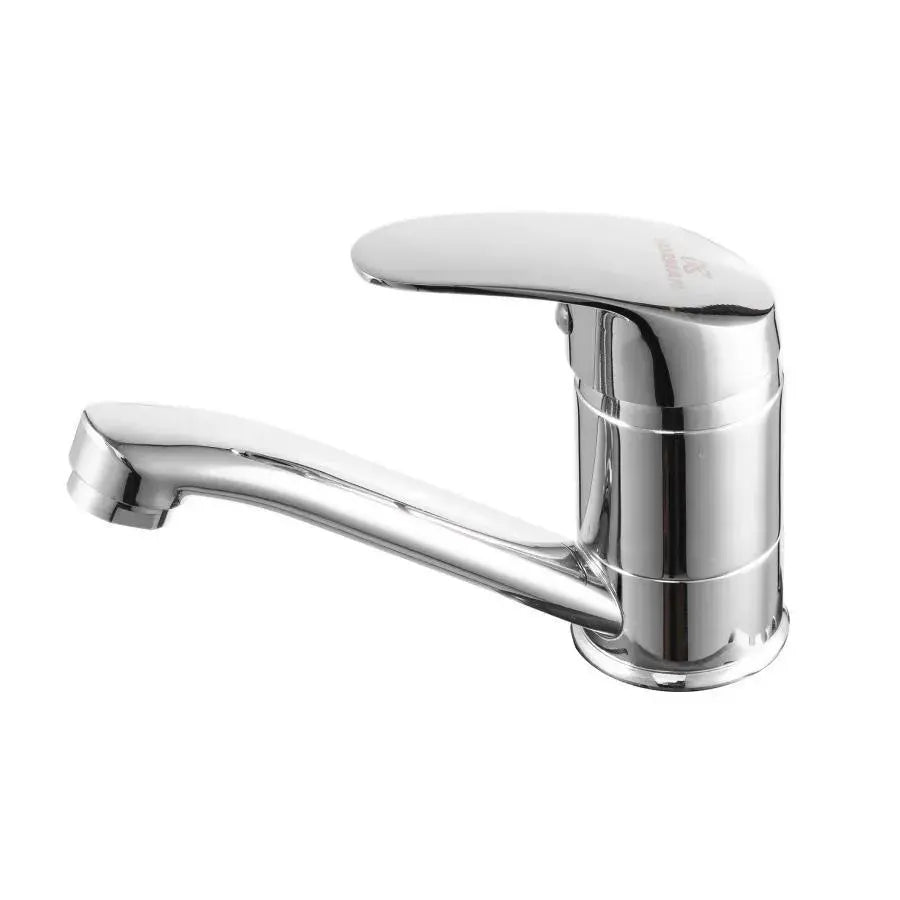 Rubinetto per lavabo, bocca girevole, lunghezza 18 cm, cartuccia in ceramica, cromo, attacco incluso Rubinetti cucina Titolo predefinito Alessandro Design