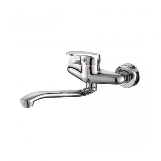 Rubinetto da cucina a parete con bocca girevole, lega, cromo, PM018 Rubinetti da cucina Titolo predefinito Alessandro Design