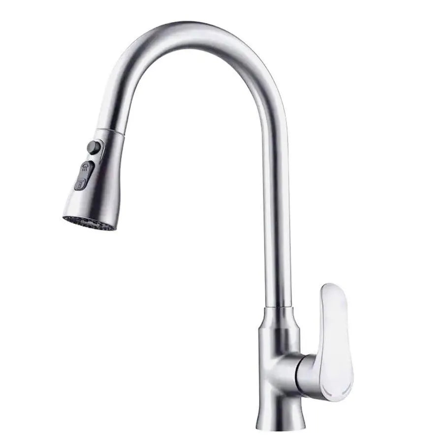 Rubinetto da cucina con doccia estraibile in acciaio inox ZY1014 Rubinetti da cucina Titolo predefinito Alessandro Design