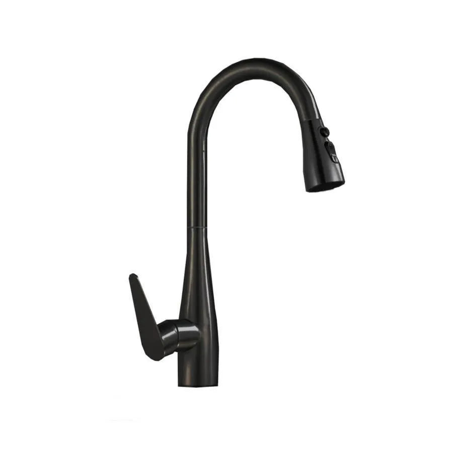 Rubinetto da cucina con doccia estraibile in acciaio inox nero ZY1012 Rubinetti da cucina Titolo predefinito Alessandro Design