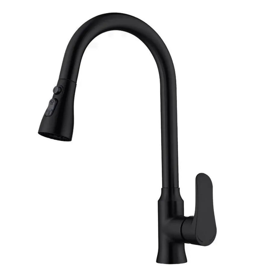 Rubinetto da cucina con doccia estraibile in acciaio inox nero ZY1013 Rubinetti da cucina Titolo predefinito Alessandro Design