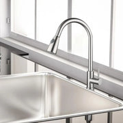 Rubinetto Cucina con Doccia Estraibile, Acciaio Inossidabile SUS304, Satinato, CF017 Rubinetti Cucina Titolo predefinito Alessandro Design