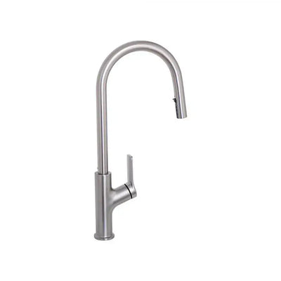 Rubinetto da cucina con doccia estraibile, acciaio inossidabile SUS304, satinato, FJ5542