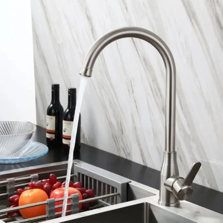 Rubinetto da cucina, acciaio inossidabile SUS304, satinato, rubinetti da cucina CF010 Titolo predefinito Alessandro Design