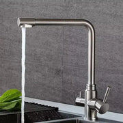 Rubinetto da cucina con 3 rubinetti da cucina in acciaio inossidabile argento CF016 Titolo predefinito Alessandro Design