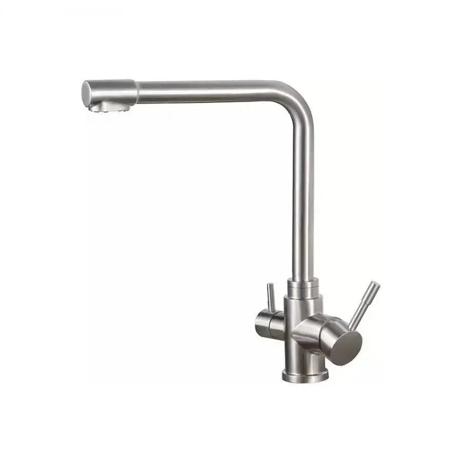 Rubinetto da cucina con 3 rubinetti da cucina in acciaio inossidabile argento CF016 Titolo predefinito Alessandro Design