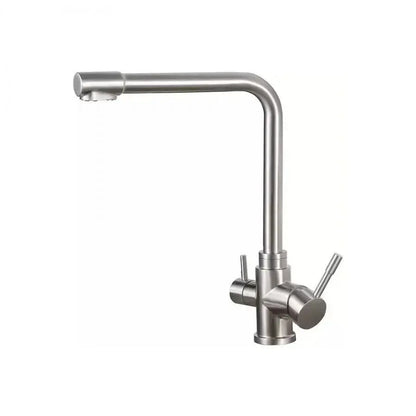 Rubinetto da cucina con 3 rubinetti da cucina in acciaio inossidabile argento CF016 Titolo predefinito Alessandro Design