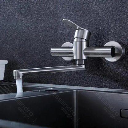 Rubinetto da cucina, acciaio inossidabile SUS304, satinato, Rubinetti da cucina CF037 Titolo predefinito Alessandro Design