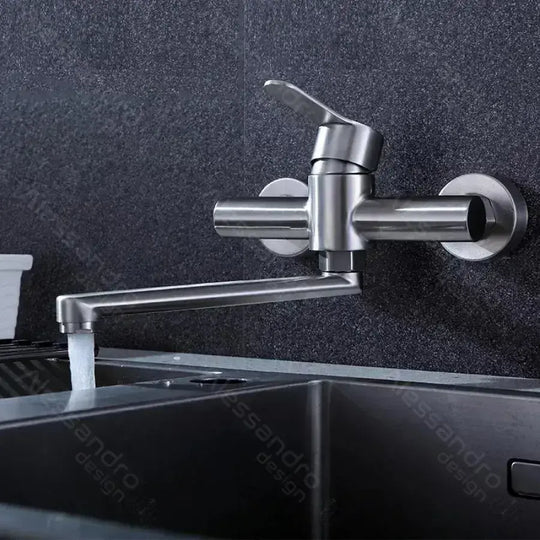 Rubinetto da cucina, acciaio inossidabile SUS304, satinato, Rubinetti da cucina CF037 Titolo predefinito Alessandro Design