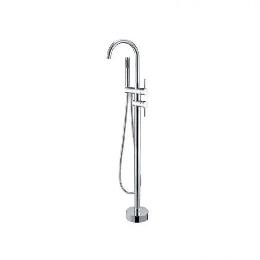 Rubinetto a Pavimento con Cornice Tonda, Ottone Sanitario, Cromo, CF2032 Rubinetti e Colonne Doccia Titolo predefinito Alessandro Design
