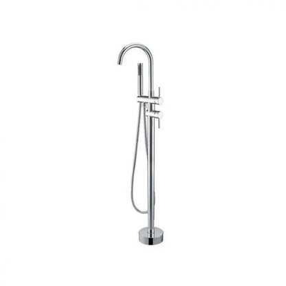 Rubinetto a Pavimento con Cornice Tonda, Ottone Sanitario, Cromo, CF2032 Rubinetti e Colonne Doccia Titolo predefinito Alessandro Design