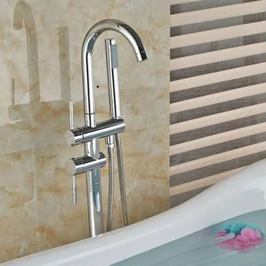 Rubinetto a Pavimento con Cornice Tonda, Ottone Sanitario, Cromo, CF2032 Rubinetti e Colonne Doccia Titolo predefinito Alessandro Design