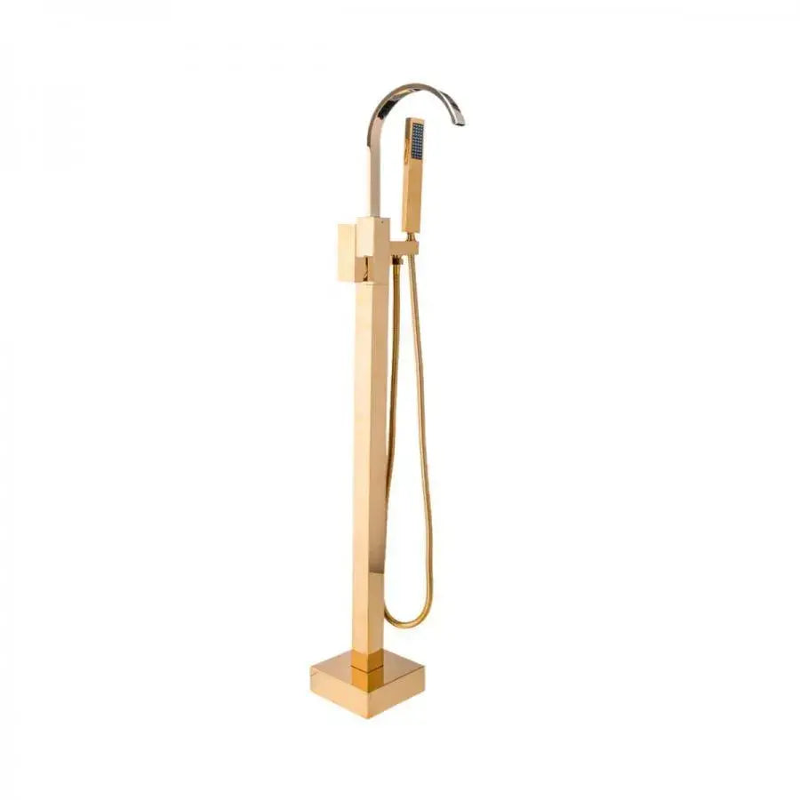 Rubinetto da Terra con Doccia e Flessibile, Ottone Sanitario, Oro, CF2037 Rubinetti e Colonne Doccia Titolo predefinito Alessandro Design