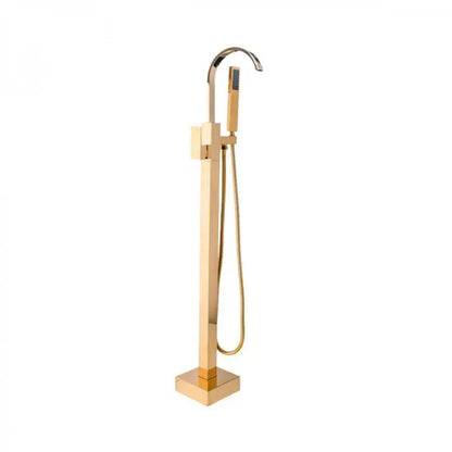 Rubinetto da Terra con Doccia e Flessibile, Ottone Sanitario, Oro, CF2037 Rubinetti e Colonne Doccia Titolo predefinito Alessandro Design