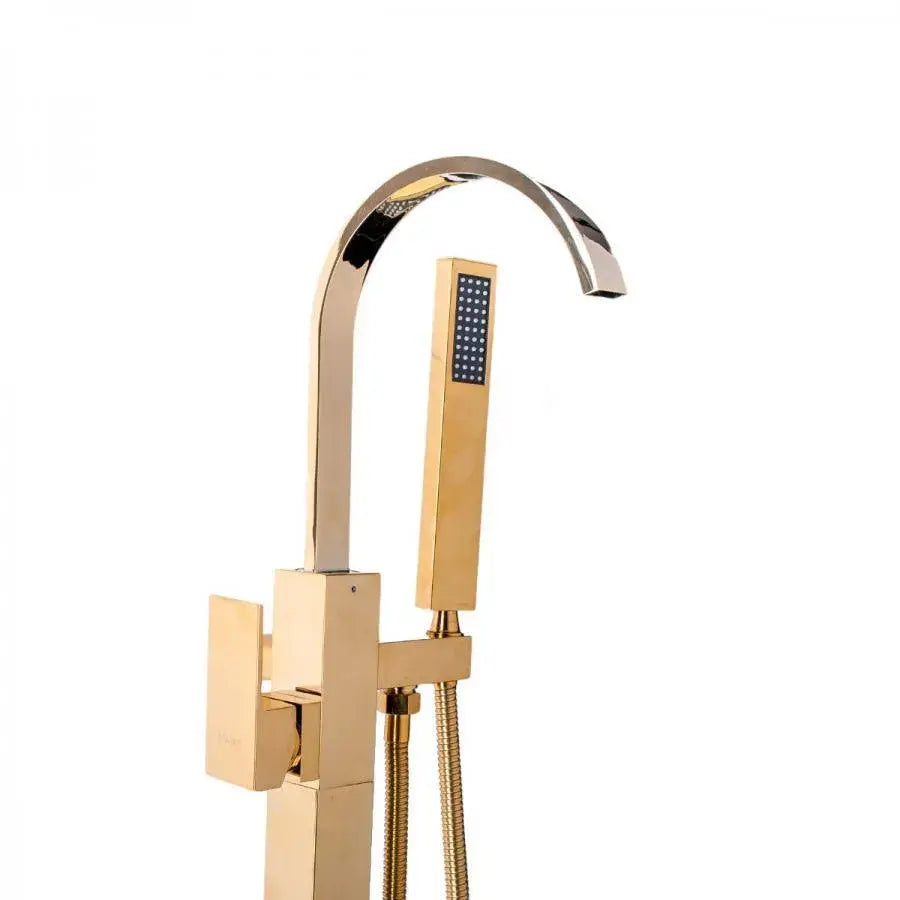 Rubinetto da Terra con Doccia e Flessibile, Ottone Sanitario, Oro, CF2037 Rubinetti e Colonne Doccia Titolo predefinito Alessandro Design