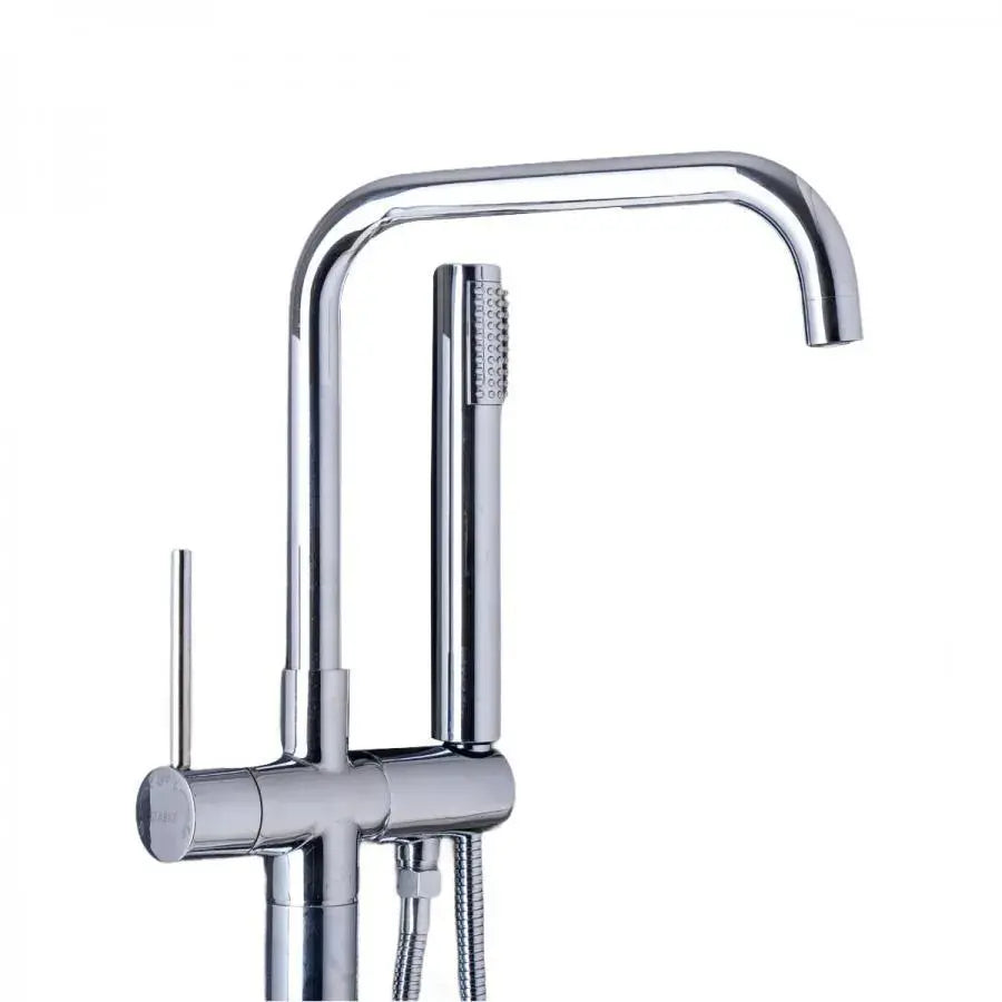Rubinetto da Terra con Doccia e Flessibile, Ottone Sanitario, Cromo, CF2039 Rubinetti e Colonne Doccia Titolo predefinito Alessandro Design