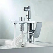 Rubinetto lavabo multifunzione con doccetta estraibile, finitura cromo lucido, design moderno Rubinetti Bagno Default Title Alessandro Design