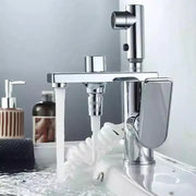 Rubinetto lavabo multifunzione con doccetta estraibile, finitura cromo lucido, design moderno Rubinetti Bagno Default Title Alessandro Design