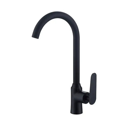 Rubinetto per lavello Cartuccia in ceramica Rubinetto girevole Nero Connessioni incluse Rubinetti da cucina EC01 Titolo predefinito Alessandro Design