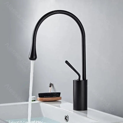 Rubinetto per lavabo, Ottone sanitario, Nero, WZY/327/B Rubinetti per bagno Titolo predefinito Alessandro Design