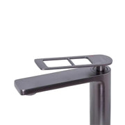 Rubinetto Monocomando Lavabo Cartuccia Ceramica Sanitari Ottone Satinato Grigio Attacchi e Kit Fissaggio Inclusi 9707N Rubinetti Bagno Titolo predefinito Alessandro Design