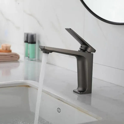 Rubinetto per lavabo, Ottone sanitario, Grigio grafite, 9967N Rubinetti per bagno Titolo predefinito Alessandro Design